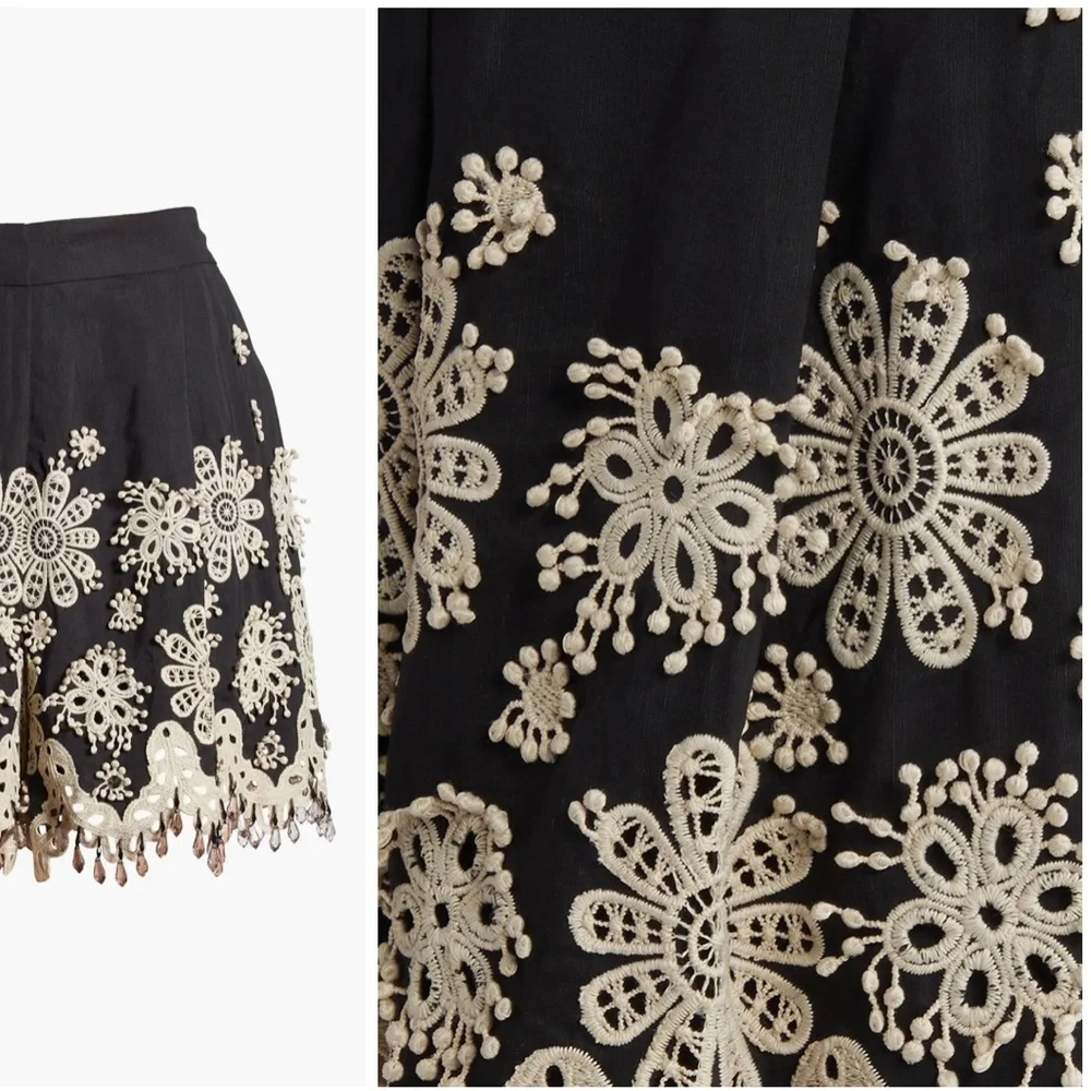 KOBI HALPERIN Annabel Embroidered Shorts with Crystals - Picture 6 of 16